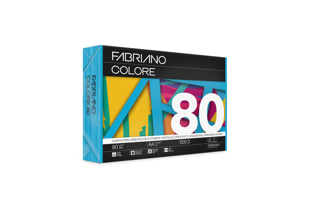 Paquete A4 500H 80G Fabriano Colore Azul Imagen principal del producto