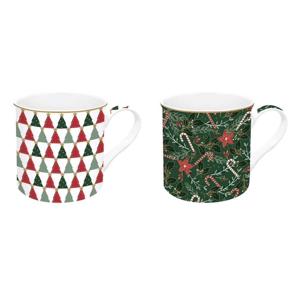 Juego 2 Tazas Fancy Christmas 300 ml en Caja de Regalo EASY LIFE