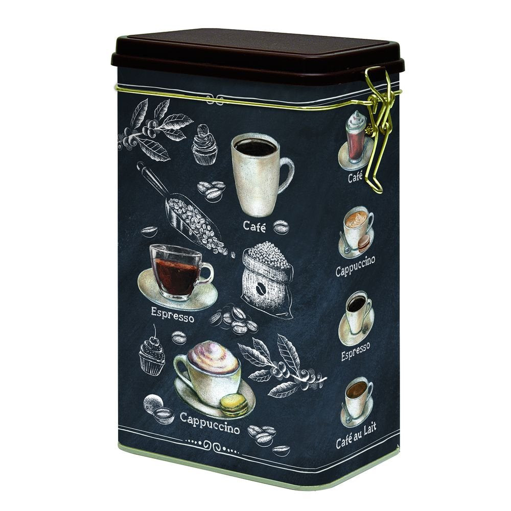 Caja lata café barista 13 x 8 x 21 cm Easy Life