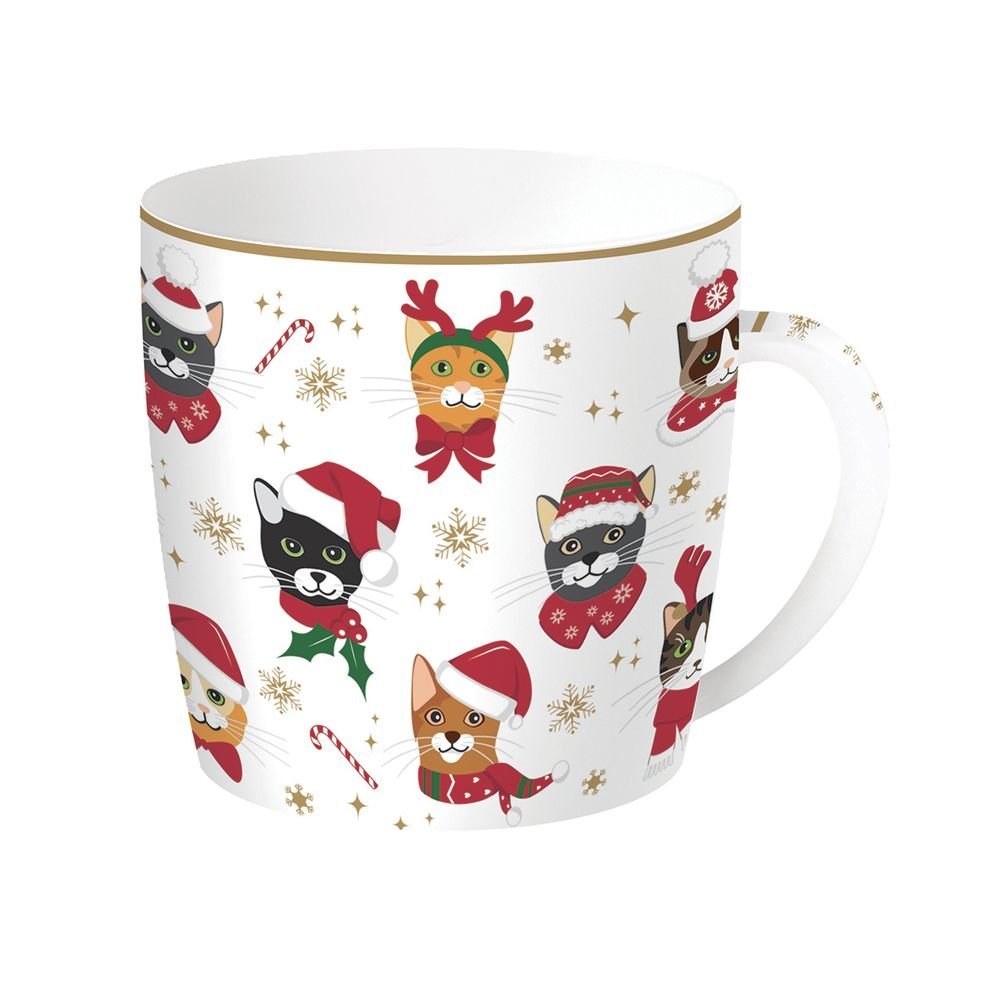 TAZA PORCELANA GATOS NAVIDEÑOS 350 ML EN LATA | EASY LIFE | 1 UNIDAD | 8001544143439 Imagen principal del producto