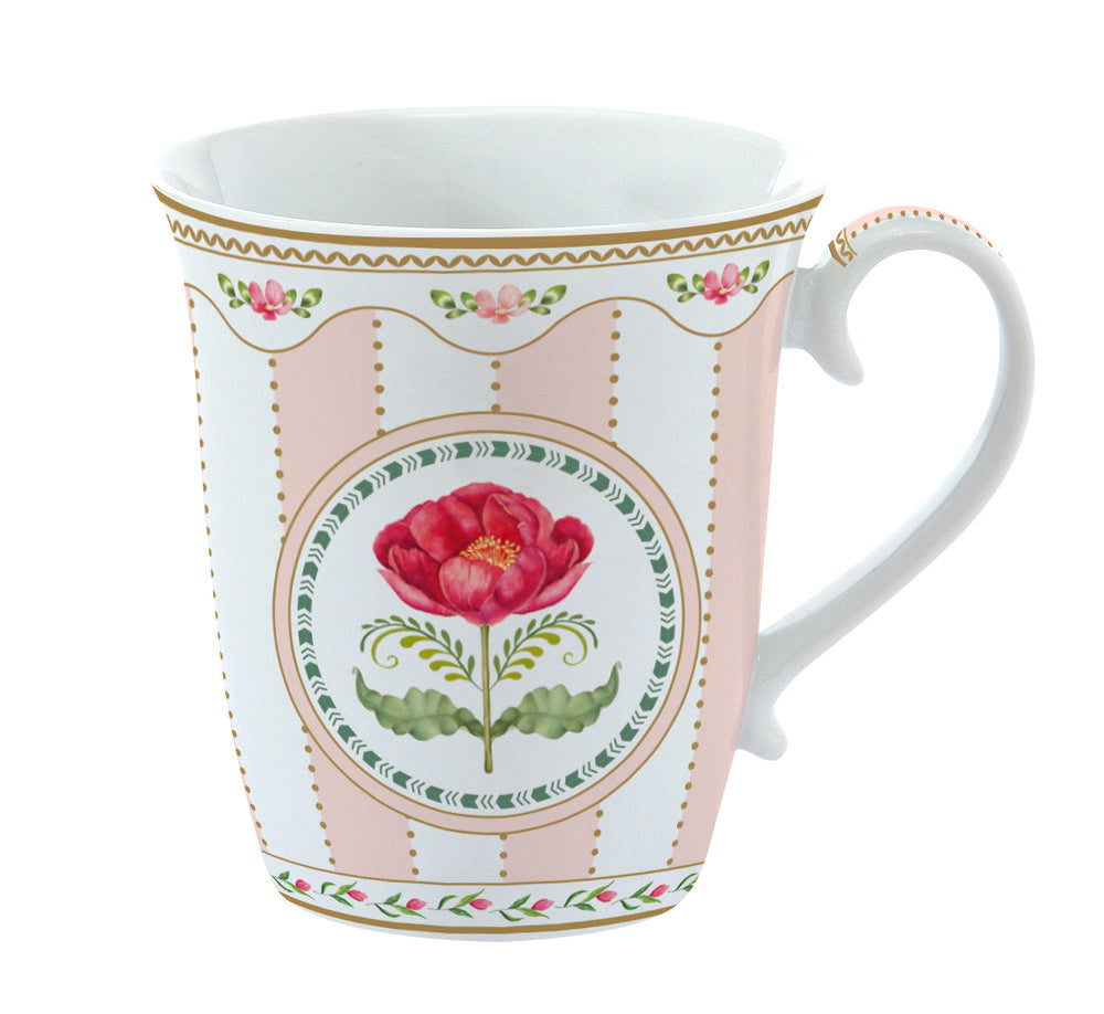 Taza Porcelana Rosa 275 ml Flowery Easy Life