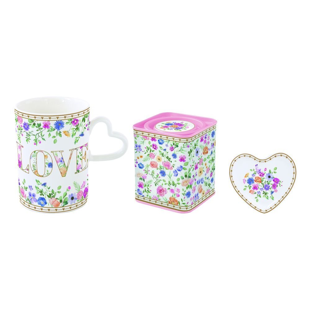 Set Taza Love, Caja Hojalata y Platillo en Caja Regalo Easy Life Imagen principal del producto