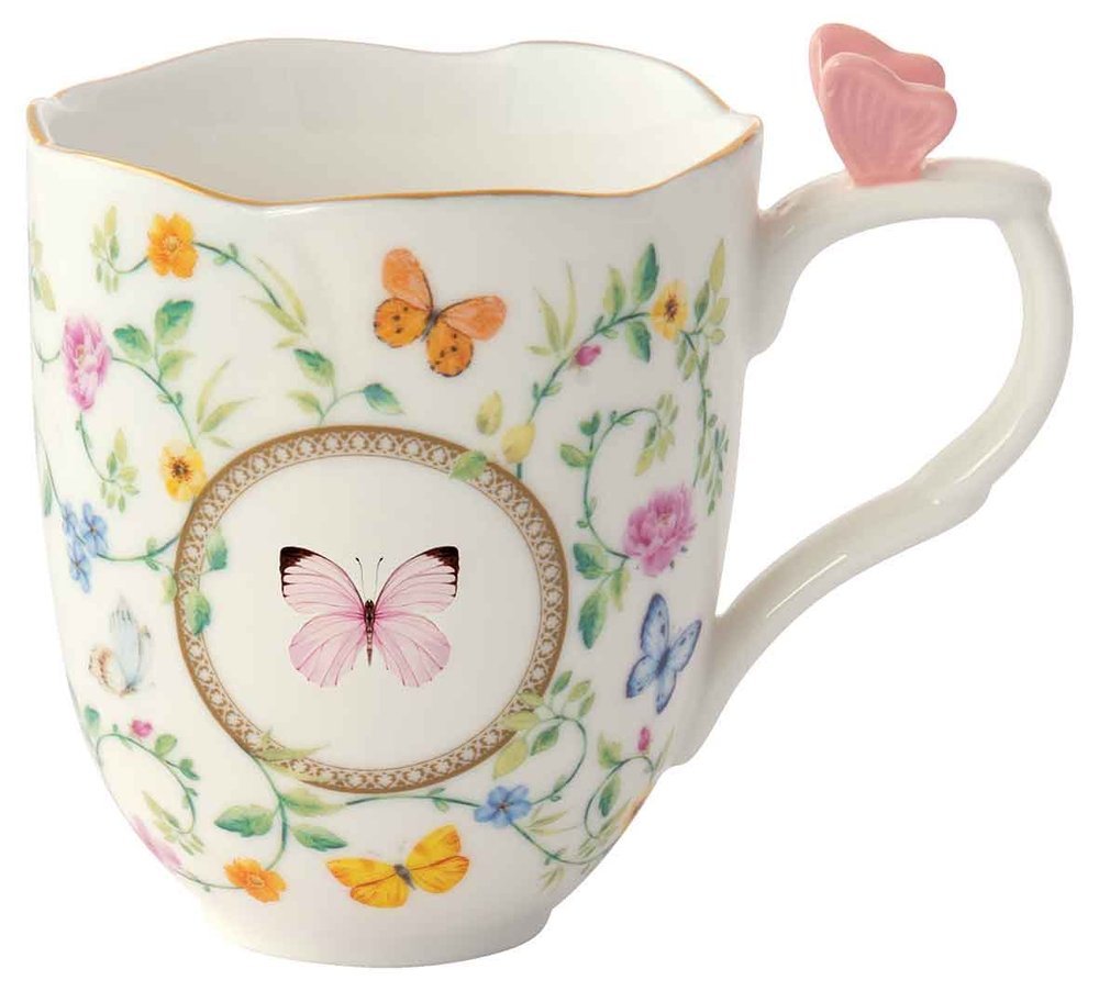 Taza porcelana Mariposas 350 ml Easy Life