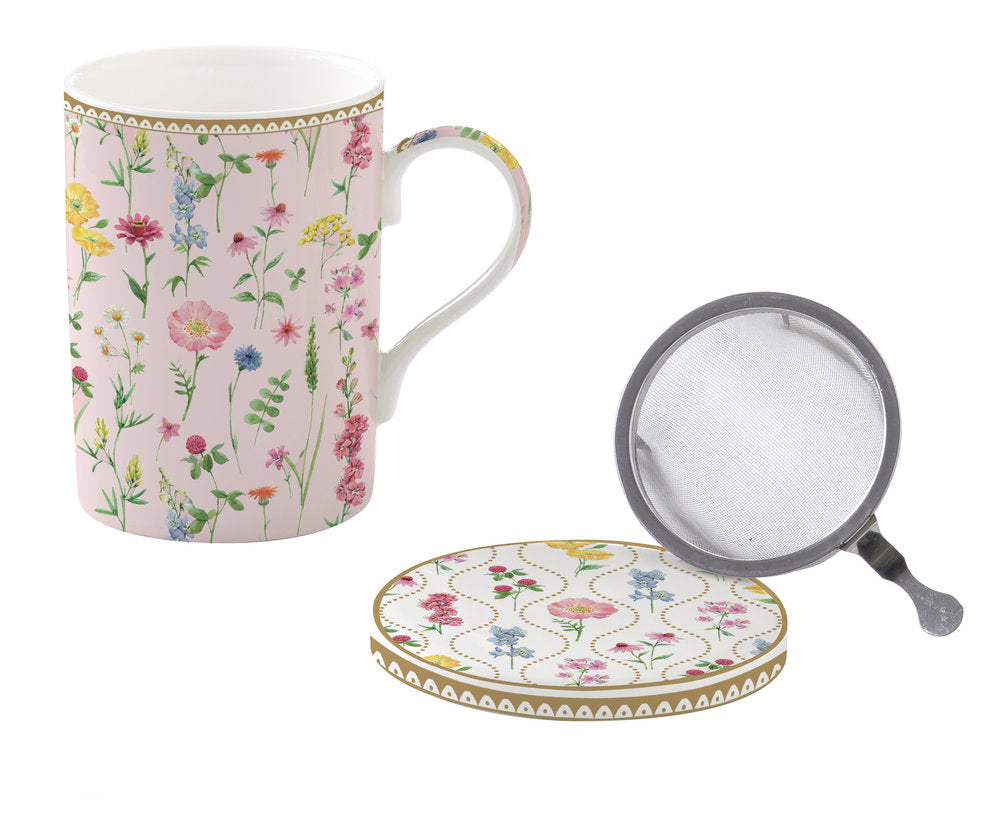 Taza con Infusor Flores 350 ml Meadow Flowers Easy Life Caja Regalo Imagen principal del producto