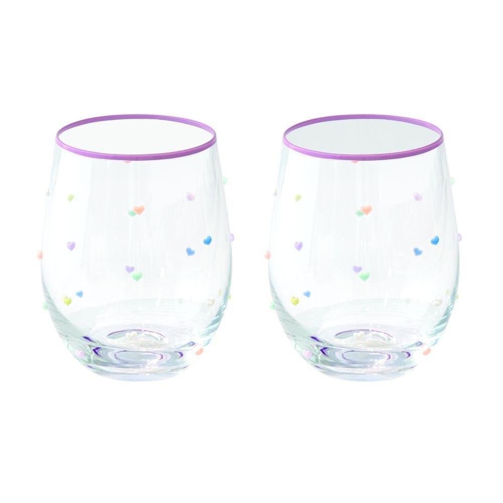 JUEGO 2 VASOS CRISTAL 500 ML CON CORAZONES EN CAJA REGALO | EASY LIFE | 1 UNIDAD | 8001544168586 Imagen principal del producto