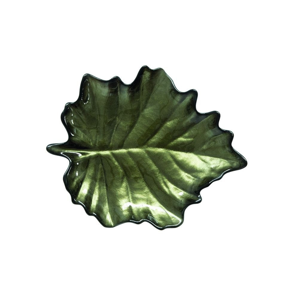Plato cristal forma hoja 21x18 cm en caja regalo EASY LIFE