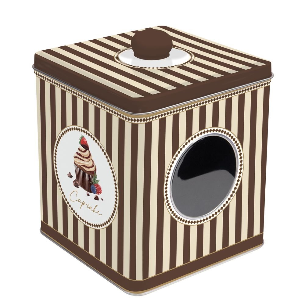 Caja Hojalata con Ventana Dulces Momentos EASY LIFE 13x13x14,5 cm