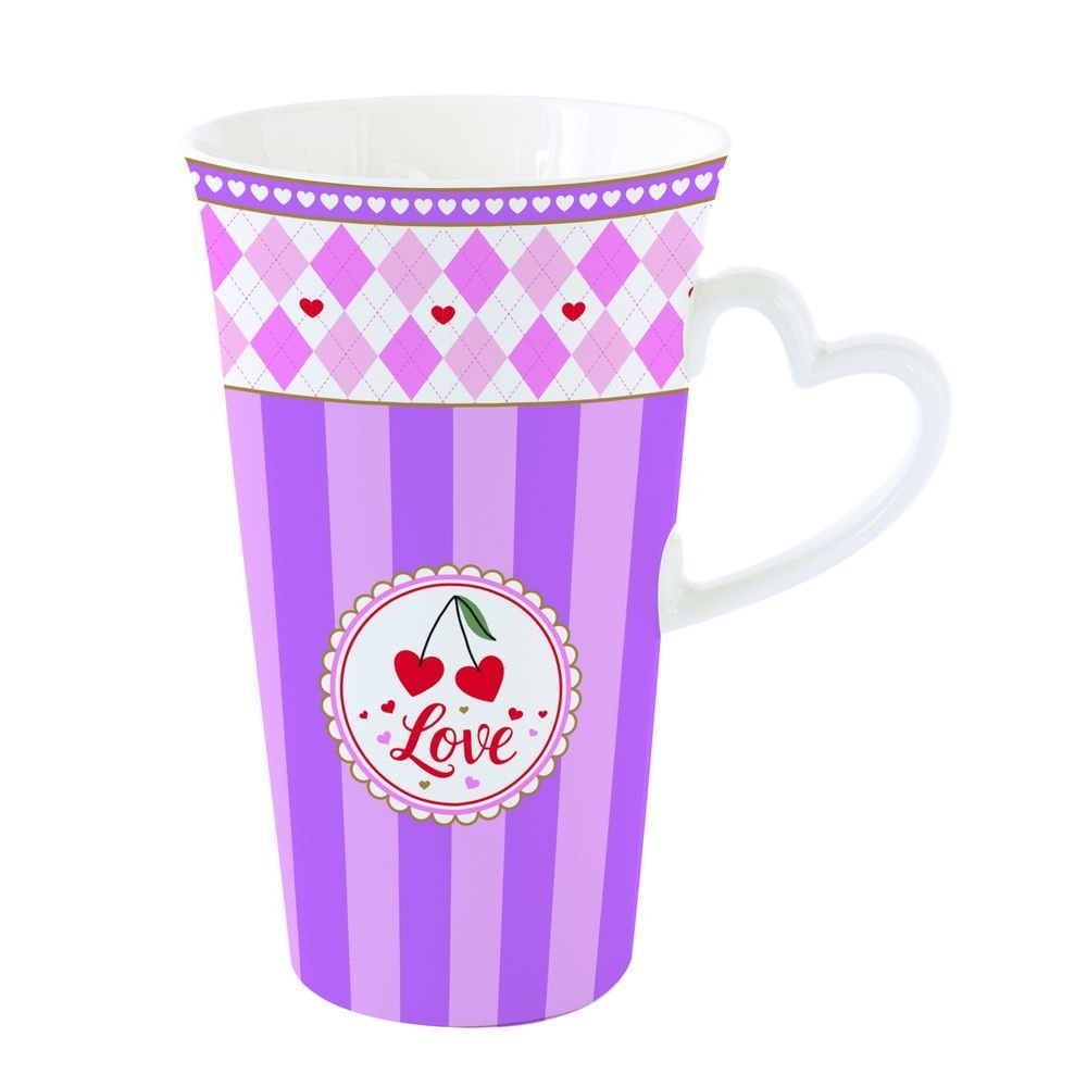 Taza Porcelana Love Morada 600 ML en Caja Regalo Imagen principal del producto