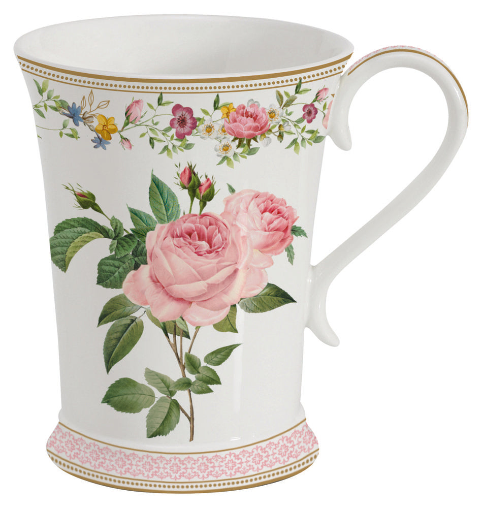 Taza Porcelana Rosas 300 ML Chant Des Roses + Caja Regalo