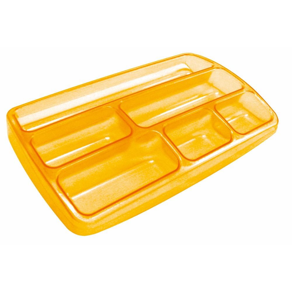 BANDEJA ORGANIZADORA NARANJA TRANSLUCIDO | 10 UNIDADES | (ARDA)