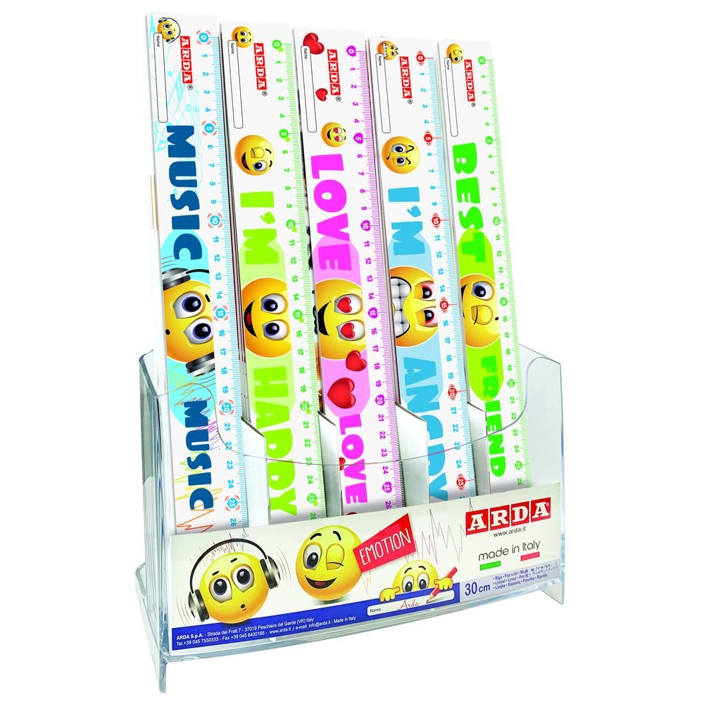 EXPOSITOR 25 REGLAS 30 CM MODELO EMOTION | 25 UNIDADES | (ARDA)