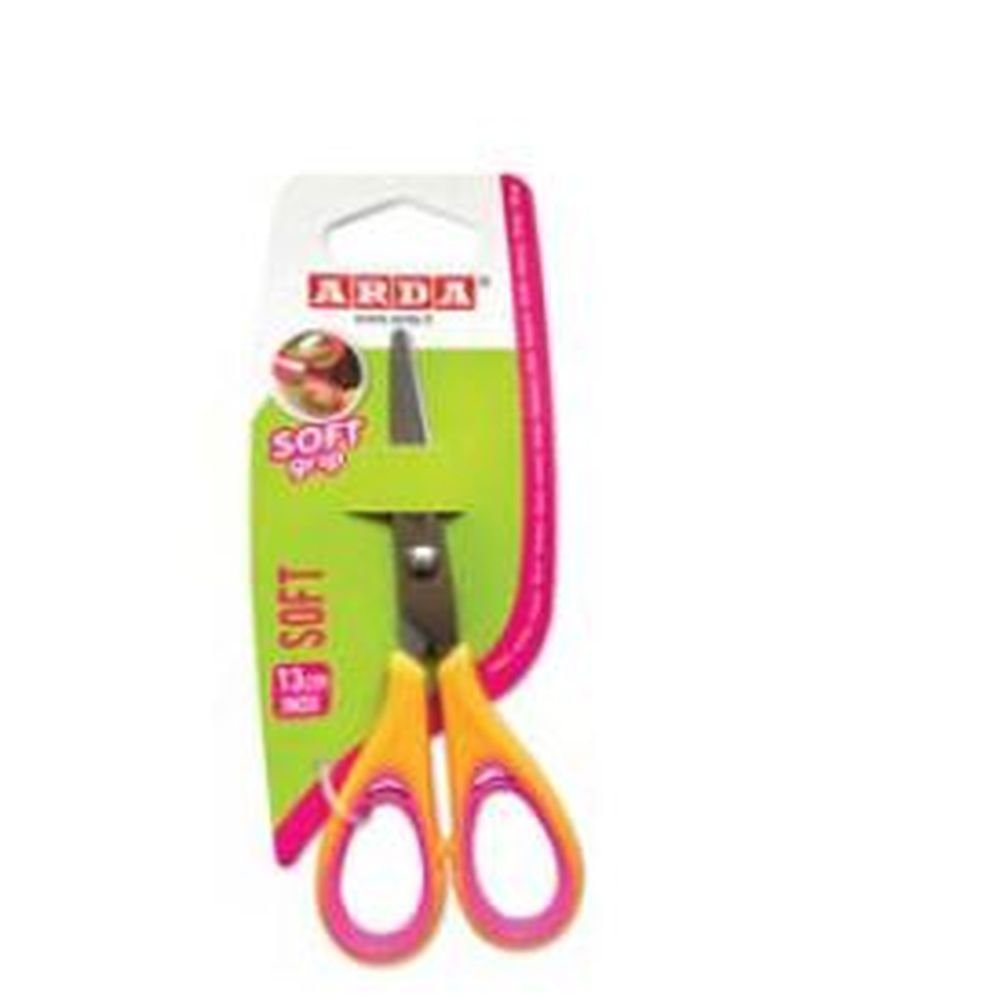 Tijera escolar blíster ARDA soft 13 cm surtidas