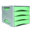 ARCHIVADOR 4 CAJONES COLOR PASTEL GRIS/VERDE | 1 UNIDADES | (ARDA)
