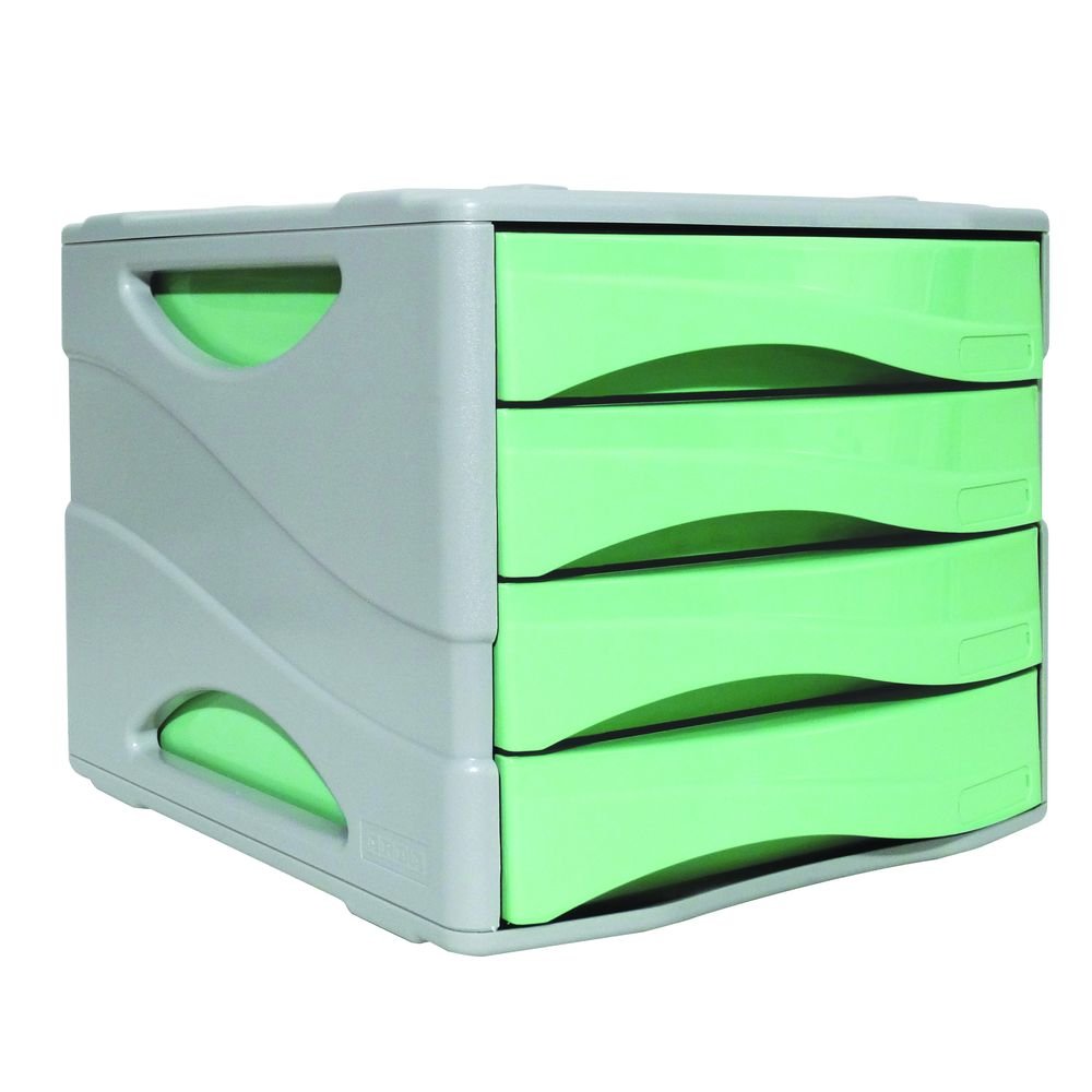 ARCHIVADOR 4 CAJONES COLOR PASTEL GRIS/VERDE | 1 UNIDADES | (ARDA)
