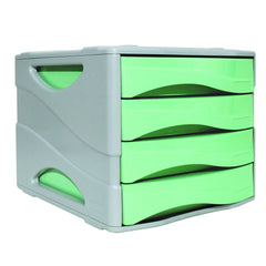 ARCHIVADOR 4 CAJONES COLOR PASTEL GRIS/VERDE | 1 UNIDADES | (ARDA)