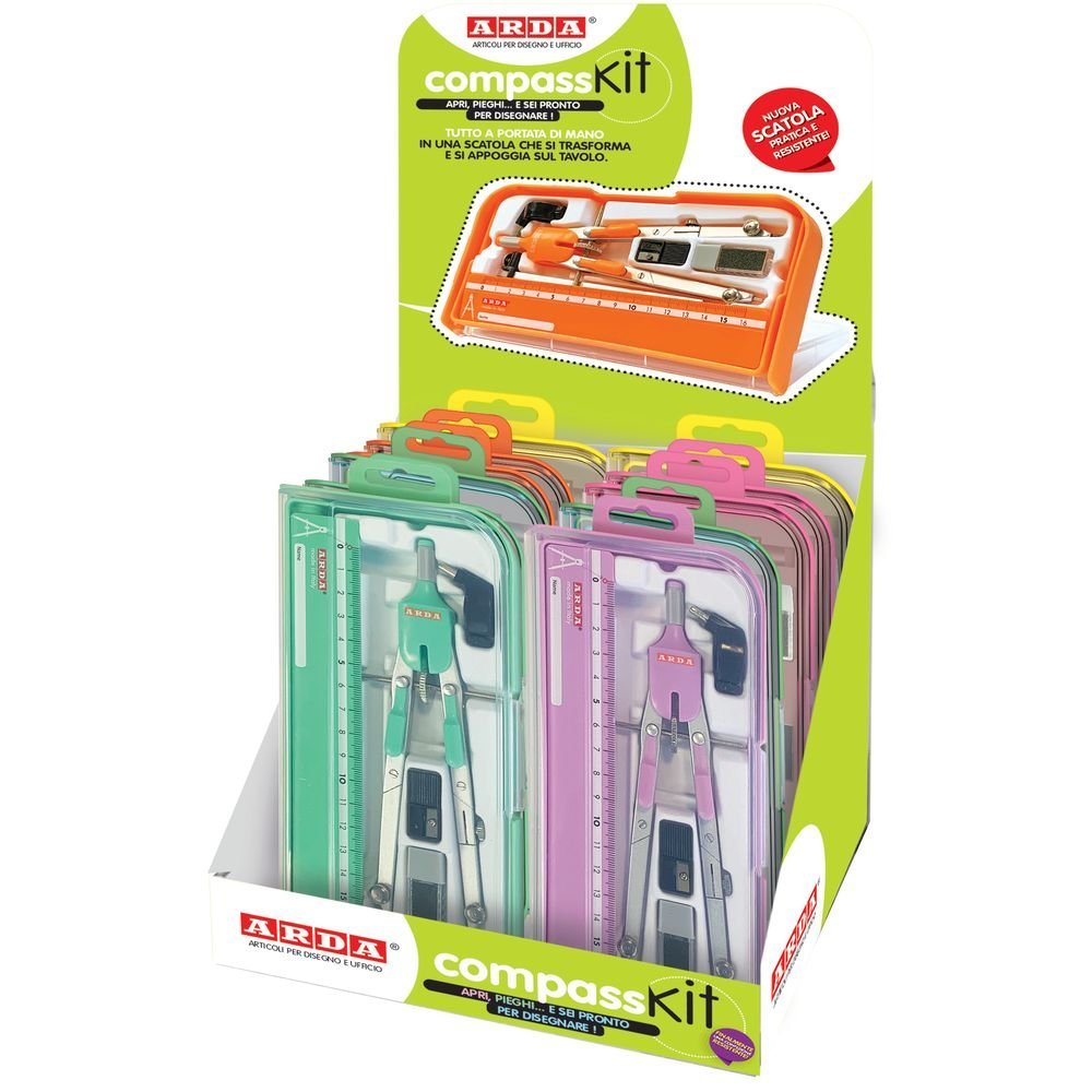 COMPAS QUICK SET PULSADOR EN CAJA INTELIGENTE SURTIDOS | 12 UNIDADES | (ARDA)