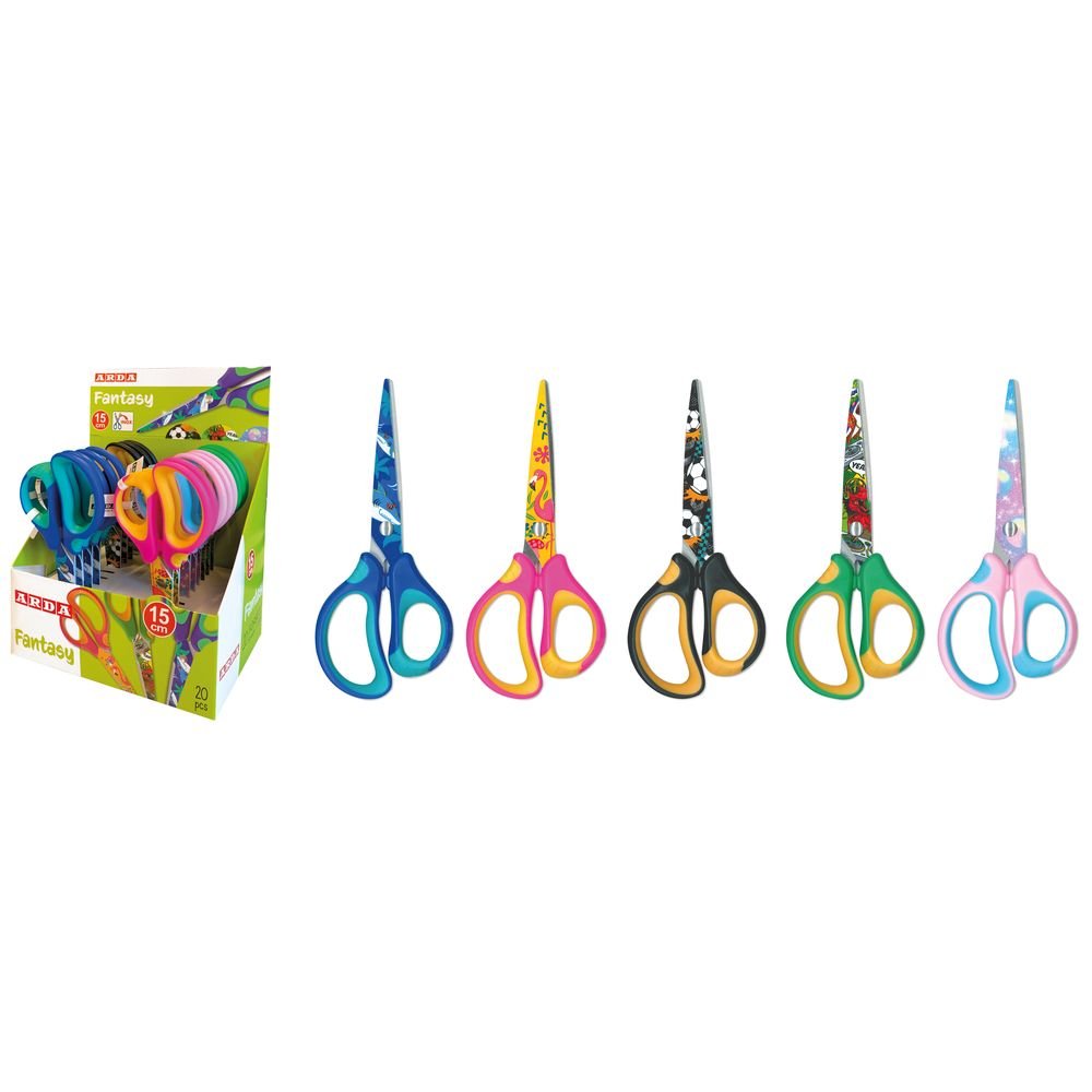 EXPOSITOR 20 TIJERAS 15 CM FANTASIA | 20 UNIDADES | (ARDA)