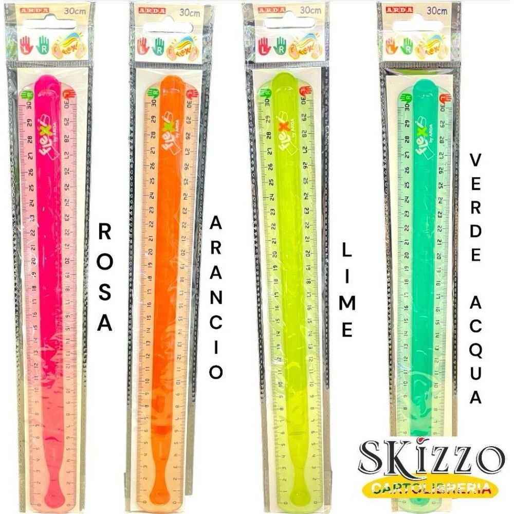 REGLA FLEXIBLE 30 CM LEFT&RIGHT | 15 UNIDADES | (ARDA) Imagen principal del producto