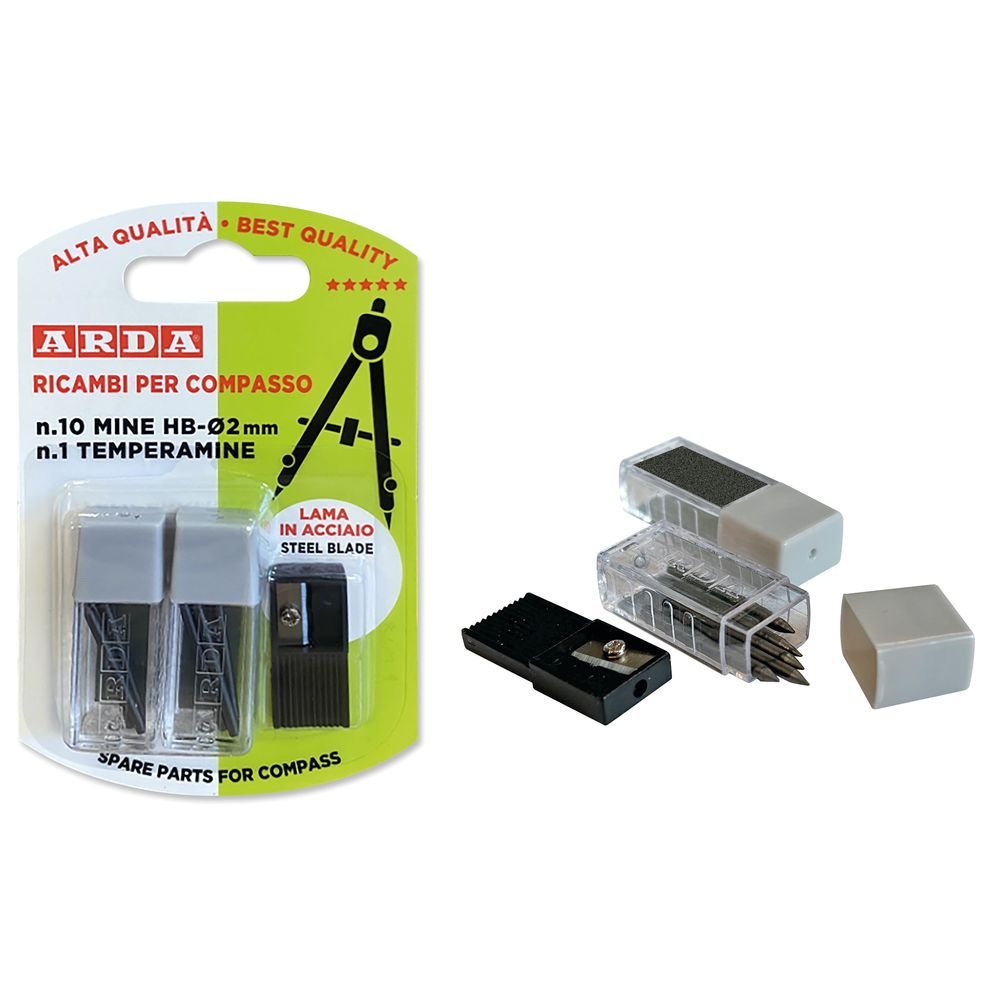 BLISTER SACAPUNTAS + MINAS PARA COMPAS | 20 UNIDADES | (ARDA) Imagen principal del producto