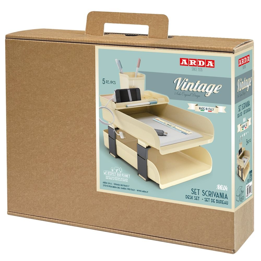 Set Escritorio 5 Piezas Vintage Milk Color Crema ARDA Imagen principal del producto
