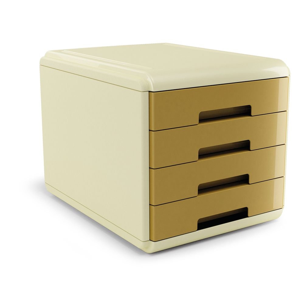ARCHIVADOR 4 CAJONES ARDA VINTAGE CARAMEL COLOR OCRE | 1 UNIDADES | (ARDA) Imagen principal del producto