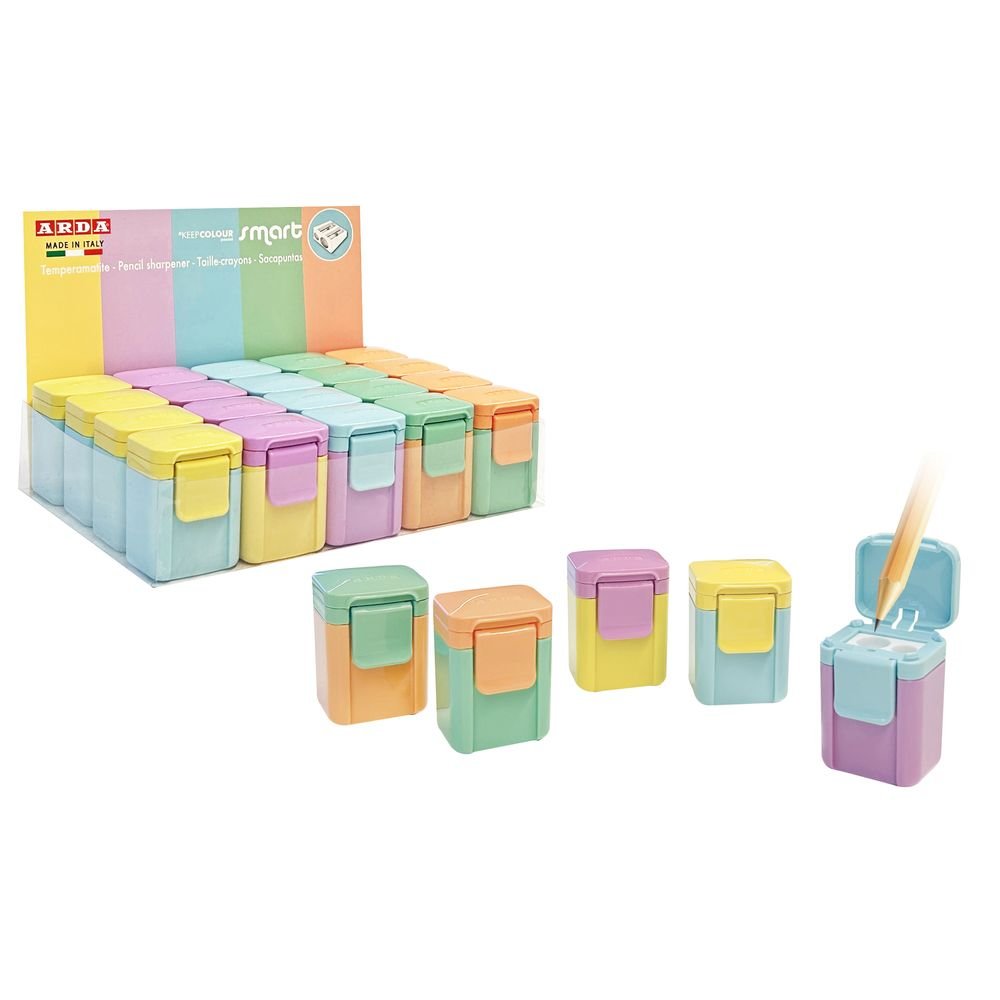 EXPOSITOR 20 AFILALAPIZ DOBLE SMART PASTEL SURTIDOS | 20 UNIDADES | (ARDA)