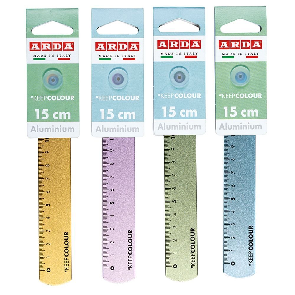 Cubiliete 20 Reglas 15 cm aluminio pastel Keep Colur Surti Marca Arda