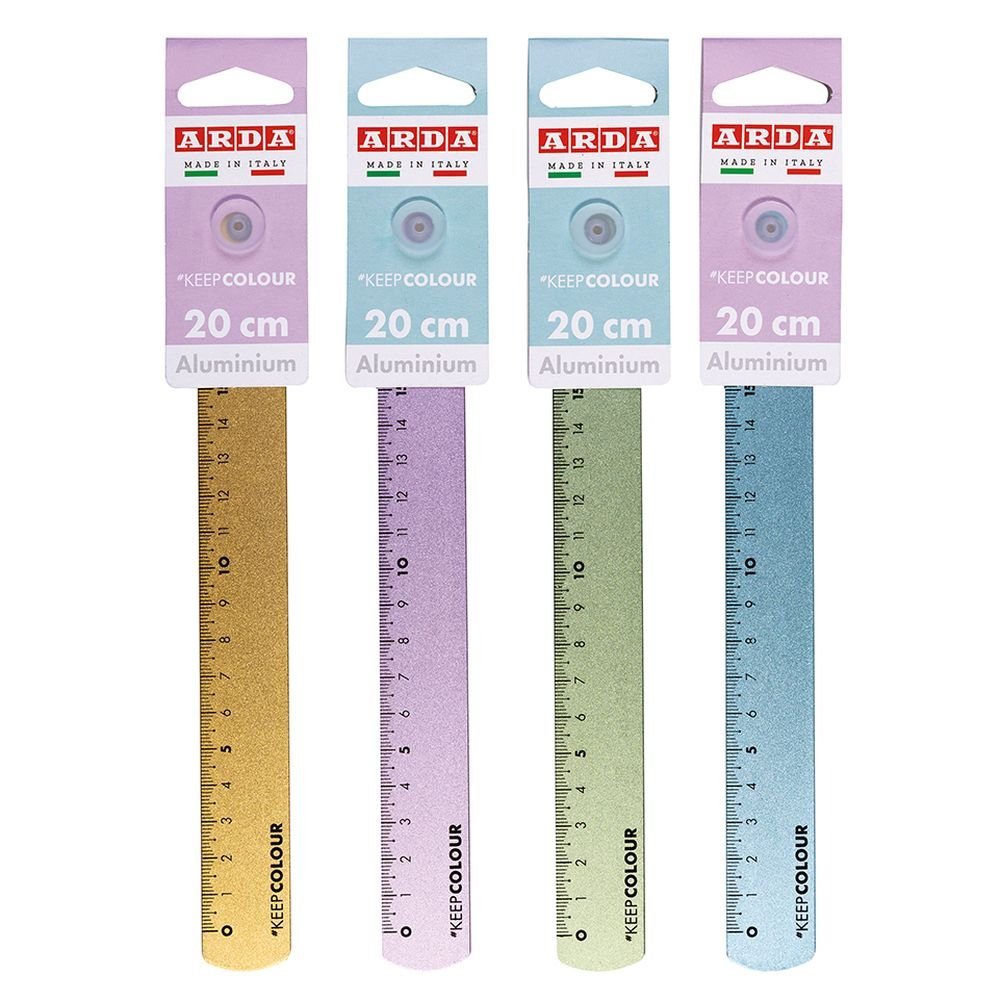 Cubiliete 20 Reglas 20 cm Aluminio Pastel Keep Colour Surti Marca ARDA
