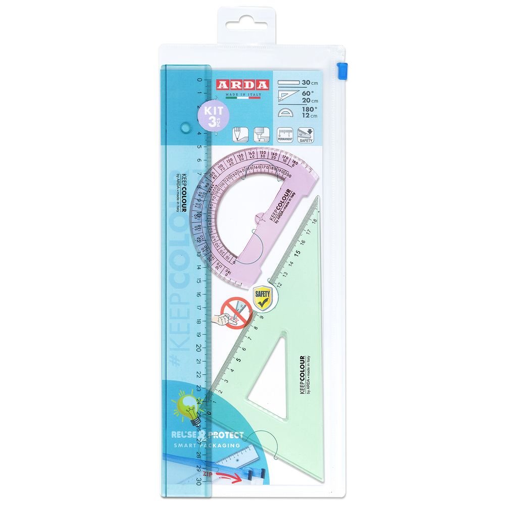 Set dibujo 3 piezas Arda Keep Colour Pastel, pack 10 unidades