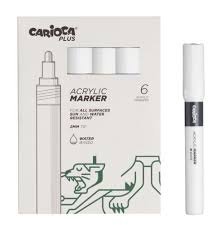 Rotulador Carioca Plus Acrilico 31 Blanco | Universal Española S,A, | Pack 6 Unidades Imagen principal del producto