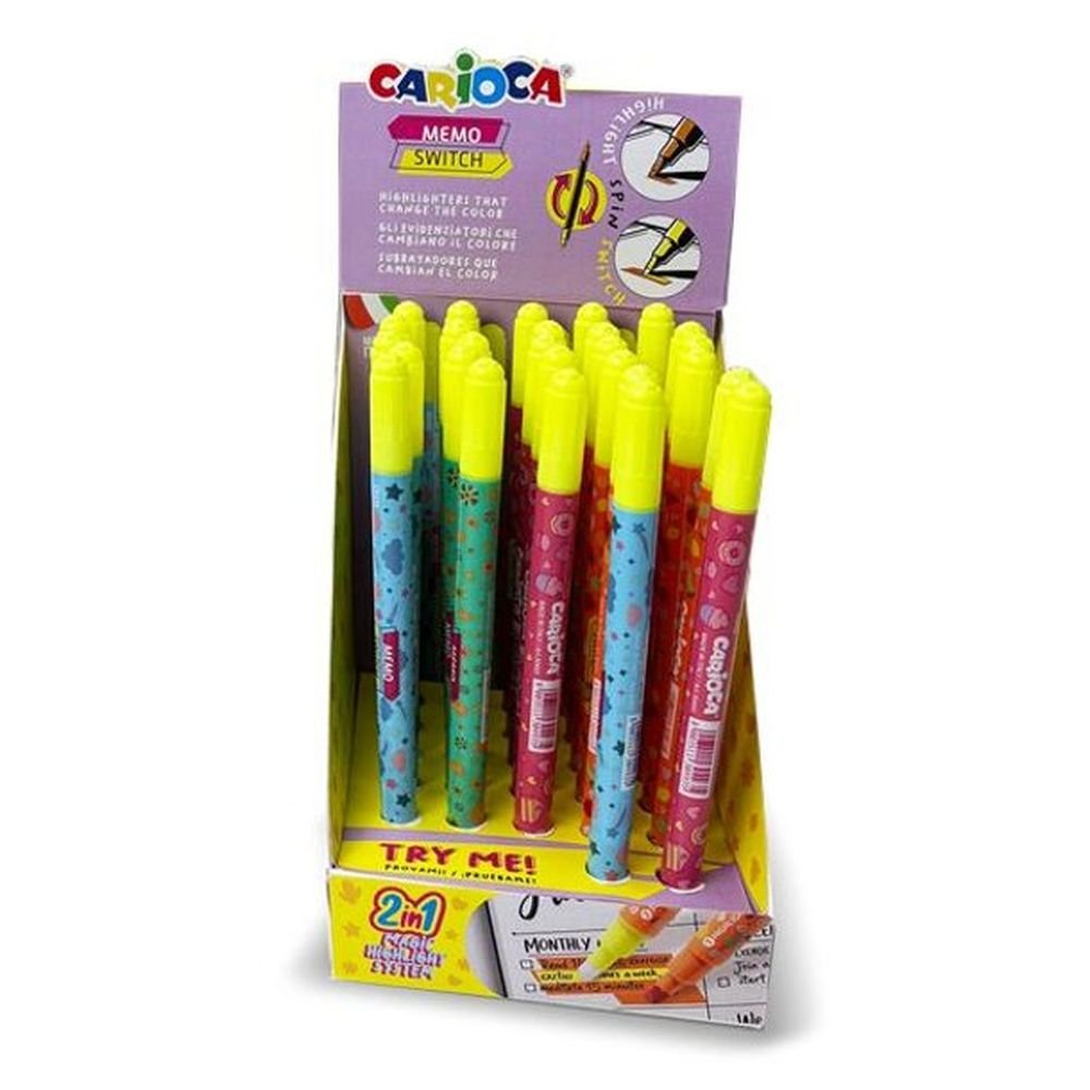 Expositor 25 marcadores Carioca Memo Switch + 2 gratis