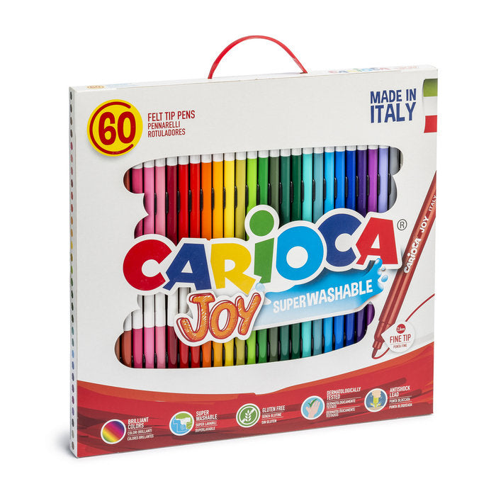 Estuche 60 rotuladores carioca joy punta 2.6 fina superlavable Imagen principal del producto