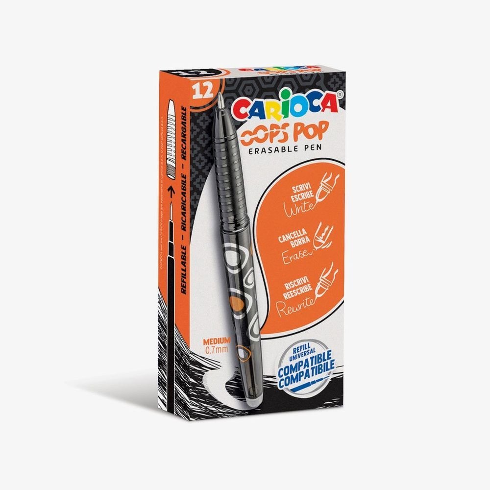 BOLIGRAFO BORRABLE CARIOCA OOPS POP NEGRO | 12 UNIDADES | (UNIVERSAL ESPAÑOLA S,A,) Imagen principal del producto