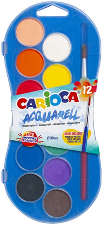 Estuche Plastico 12 Acuarelas Carioca Watercolors Imagen principal del producto