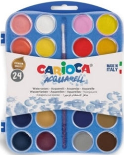 Acuarelas Carioca Watercolors estuche plástico 24 colores Imagen principal del producto