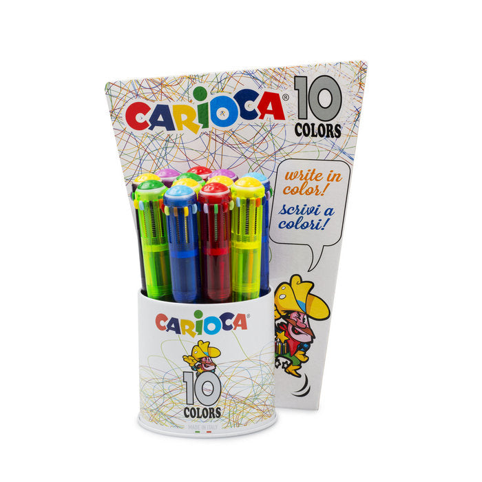 Bolígrafos Carioca Maxi Fluo 10 Colores Universal Española