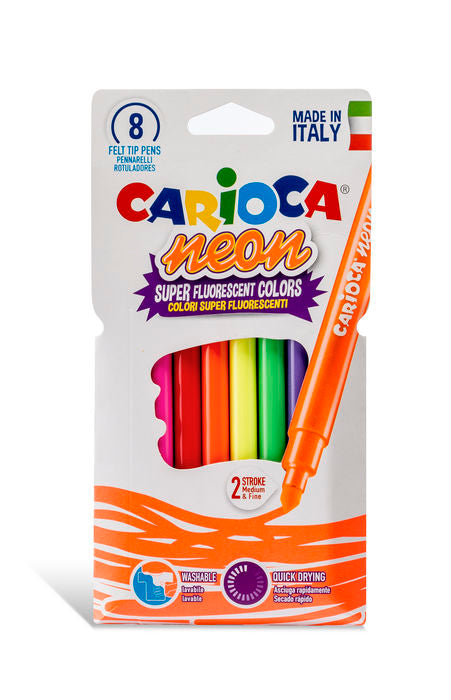 Rotulador Carioca Neon 8 Colores Surtidos | Universal Española S,A, | Pack 1 Unidades Imagen principal del producto