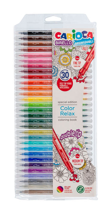 Rotulador Carioca Birello 30 Colores Surtidos Bolsa Pvc | Universal Española S,A, | Pack 1 Unidades Imagen principal del producto