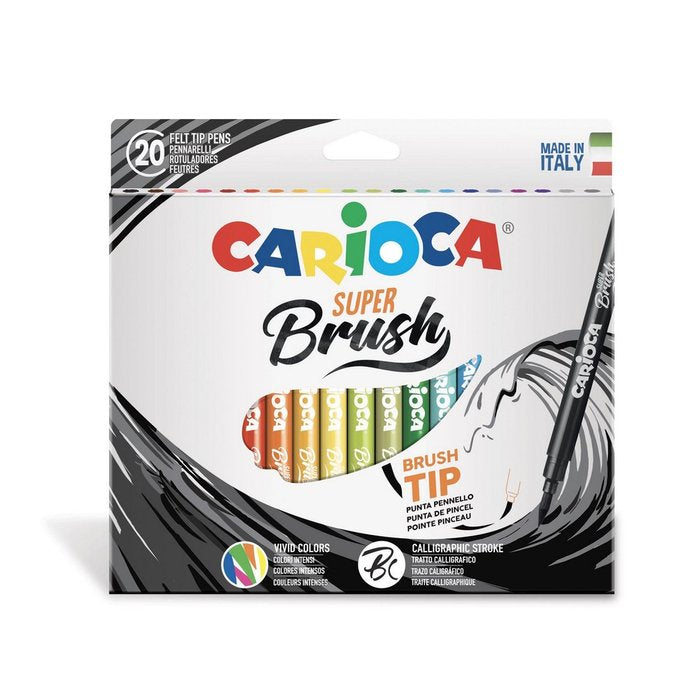 Rotulador Carioca Super Brush 20 Colores Surtidos | Universal Española S,A, | Pack 1 Unidades Imagen principal del producto