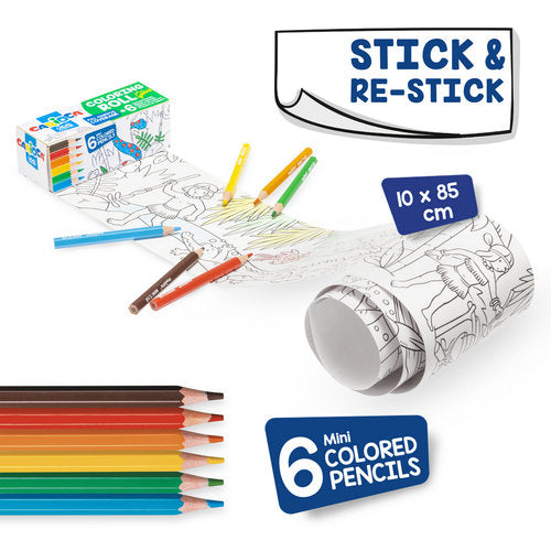 Carioca Create & Color Mini Coloring Roll ABC