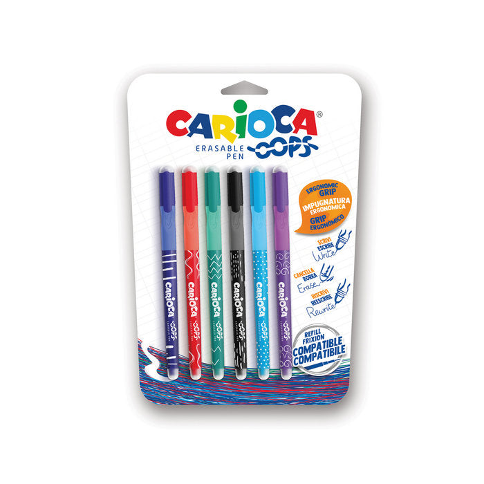 BOLIGRAFO BORRABLE OOPS BLISTER 6 UDS | 1 UNIDADES | (UNIVERSAL ESPAÑOLA S,A,) Imagen principal del producto