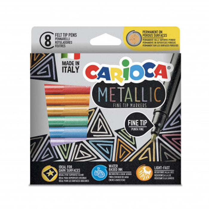 Rotulador Carioca Metallic Punta Fina 8 Colores | Universal Española S,A, | Pack 1 Unidades Imagen principal del producto