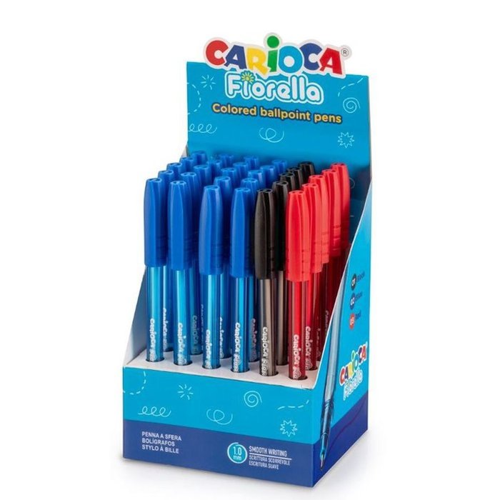 EXPOSITOR 30 BOLIGRAFO CARIOCA FIORELLA COLORES SURTIDOS | 30 UNIDADES | (UNIVERSAL ESPAÑOLA S,A,) Imagen principal del producto