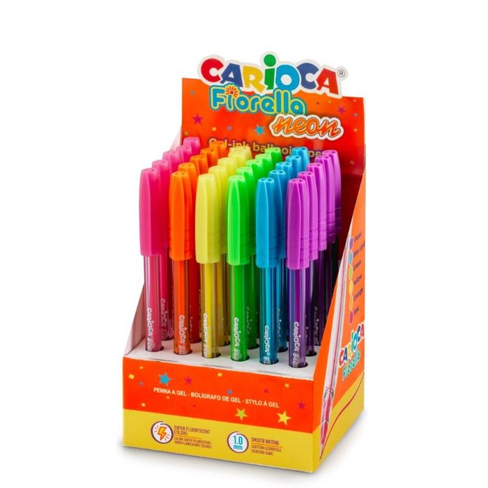 EXPOSITOR 30 BOLIGRAFO CARIOCA FIORELLA COLORES NEON | 30 UNIDADES | (UNIVERSAL ESPAÑOLA S,A,) Imagen principal del producto