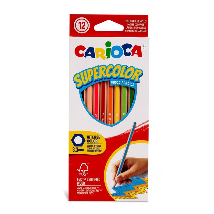 Lápiz Carioca Supercolor 12 Colores Surtidos Universal Española Imagen principal del producto