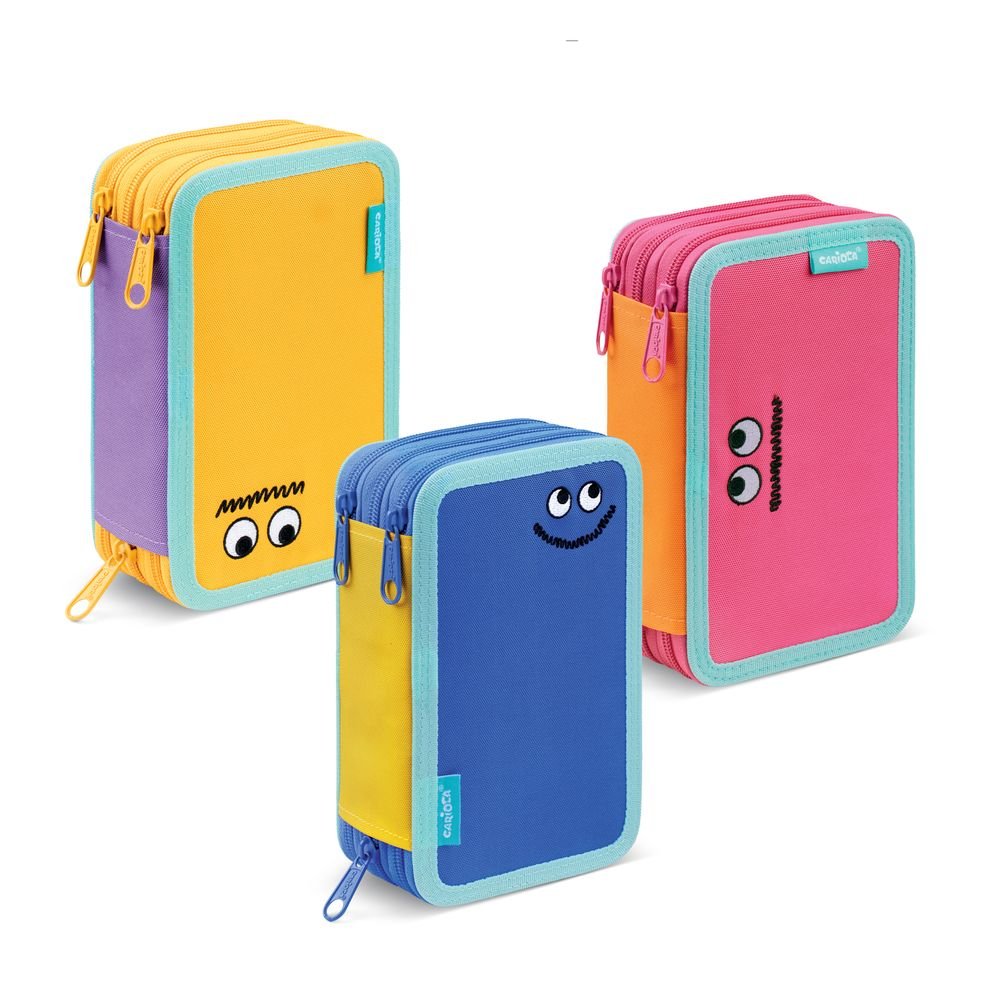 Plumier Carioca Lookie 3 Zip | Estuche de diseño