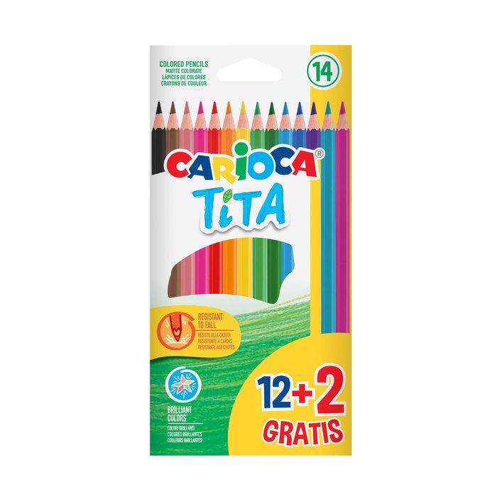 Estuche 12+2 Lapices de Colores Hexagonales Tita Imagen principal del producto