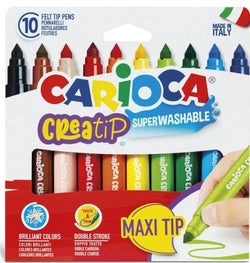 Rotuladores escolares Carioca Creatip Maxi punta cónica colores