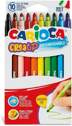 Rotuladores escolares Carioca Creatip 10 colores surtidos