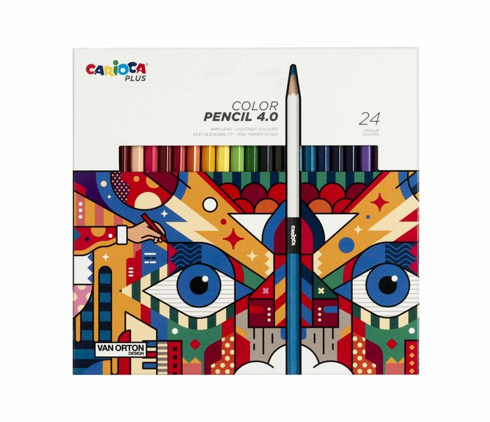 LAPIZ CARIOCA PLUS 4,0 24 COLORES SURTIDOS | 1 UNIDADES | (UNIVERSAL ESPAÑOLA S,A,)